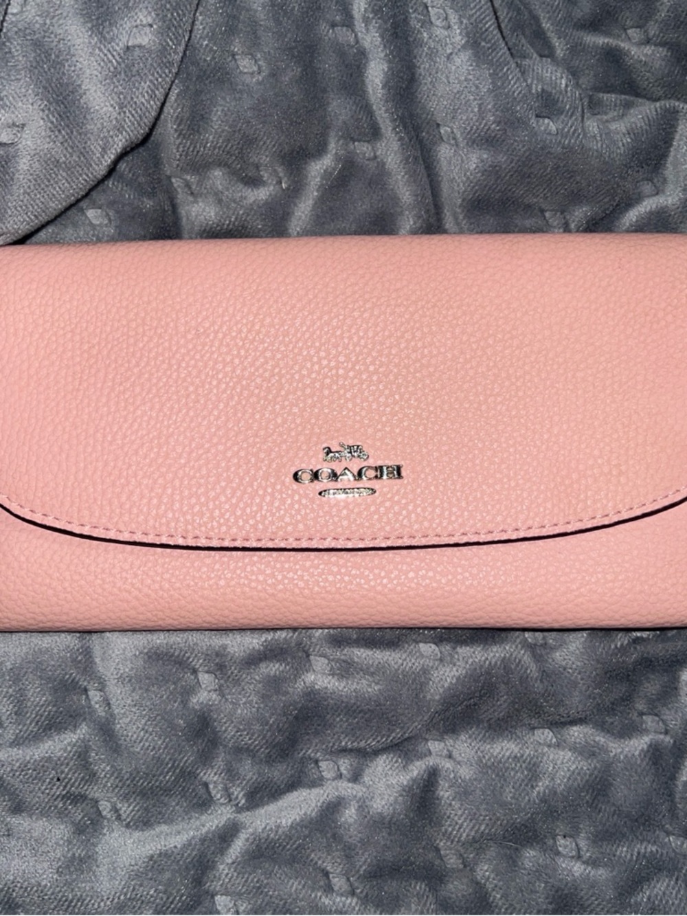 Coach Blush Pink Pebbled Leather Wallet